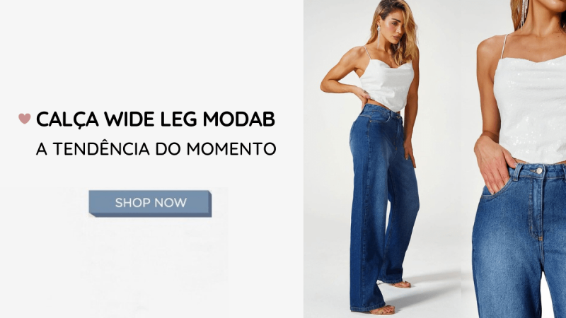 Calça wide leg MODAB