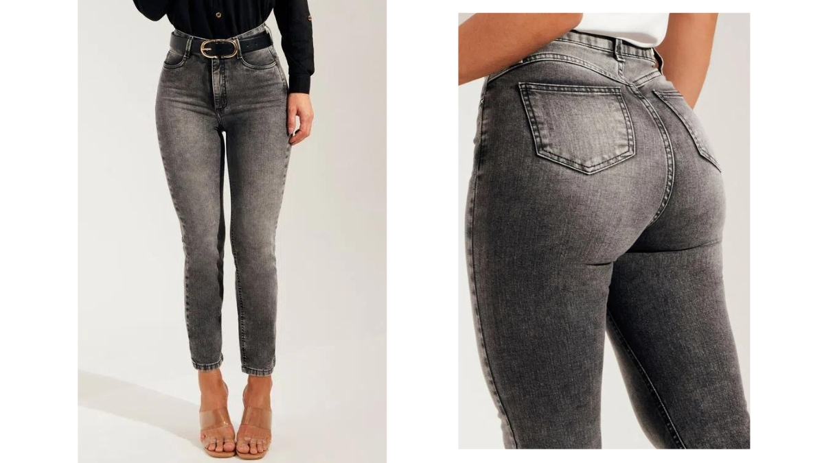 Criamos a Calça Jeans Modeladora Cinza Reta, que é uma lavagem bem democrática que promete agradar a todas as nossas clientes que procuram um jeans diferente!